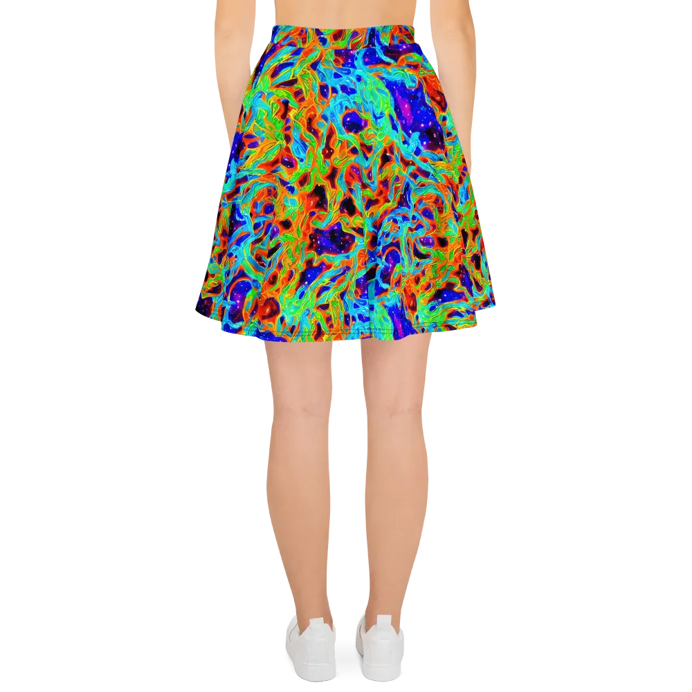 Inferno Galaxy on Skater Skirt — Back