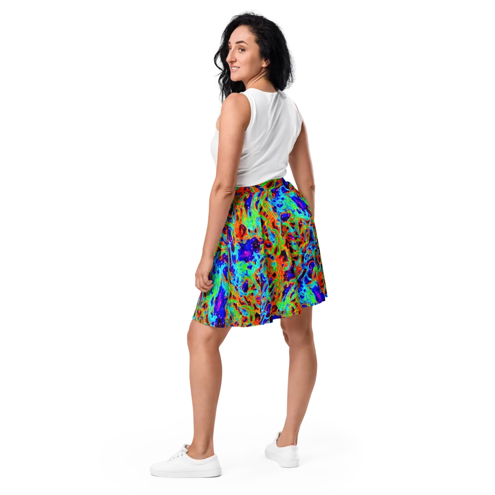 Inferno Galaxy on Skater Skirt — Back
