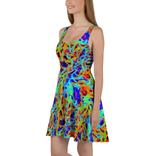 Inferno Galaxy on a Skater Dress