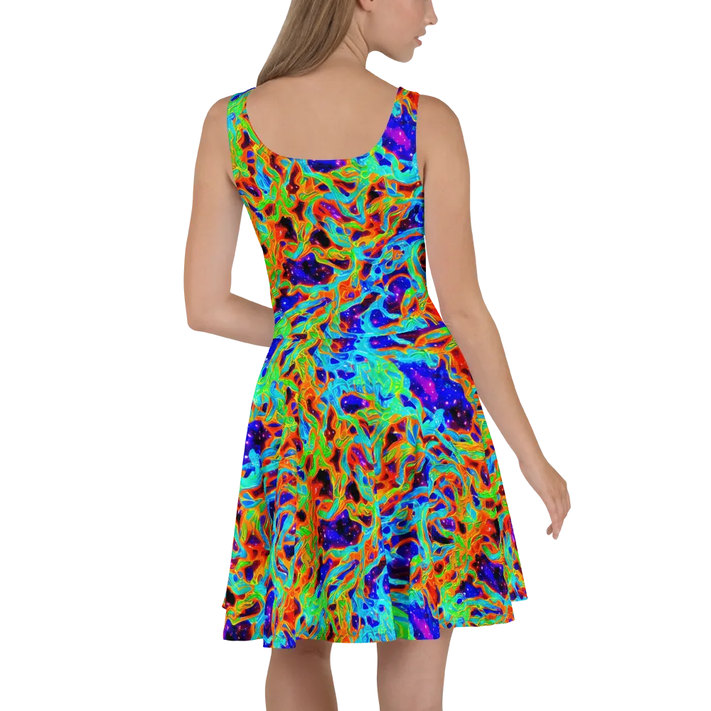 Inferno Galaxy on Skater Dress — Back