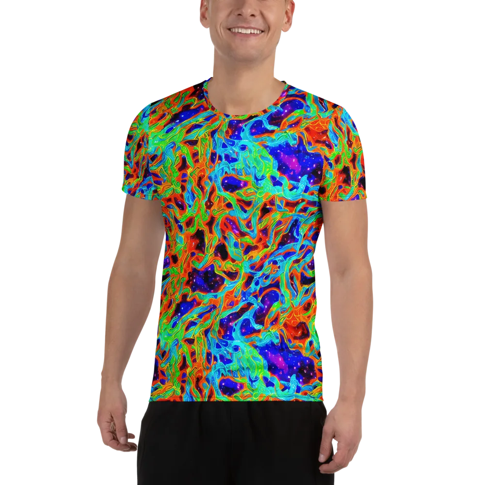 Inferno Galaxy on Men's Athletic T-Shirt — Front