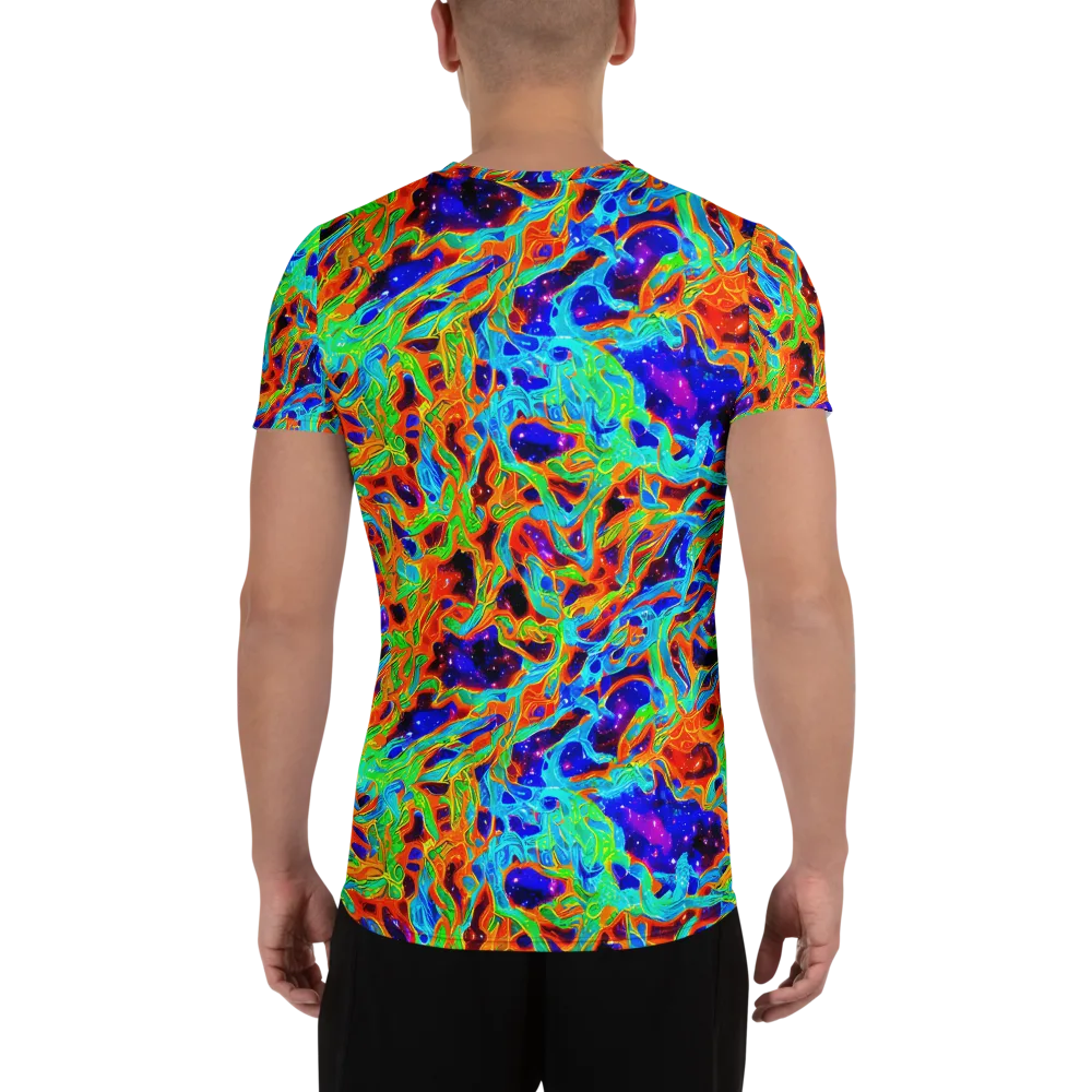Inferno Galaxy on Men's Athletic T-Shirt — Back