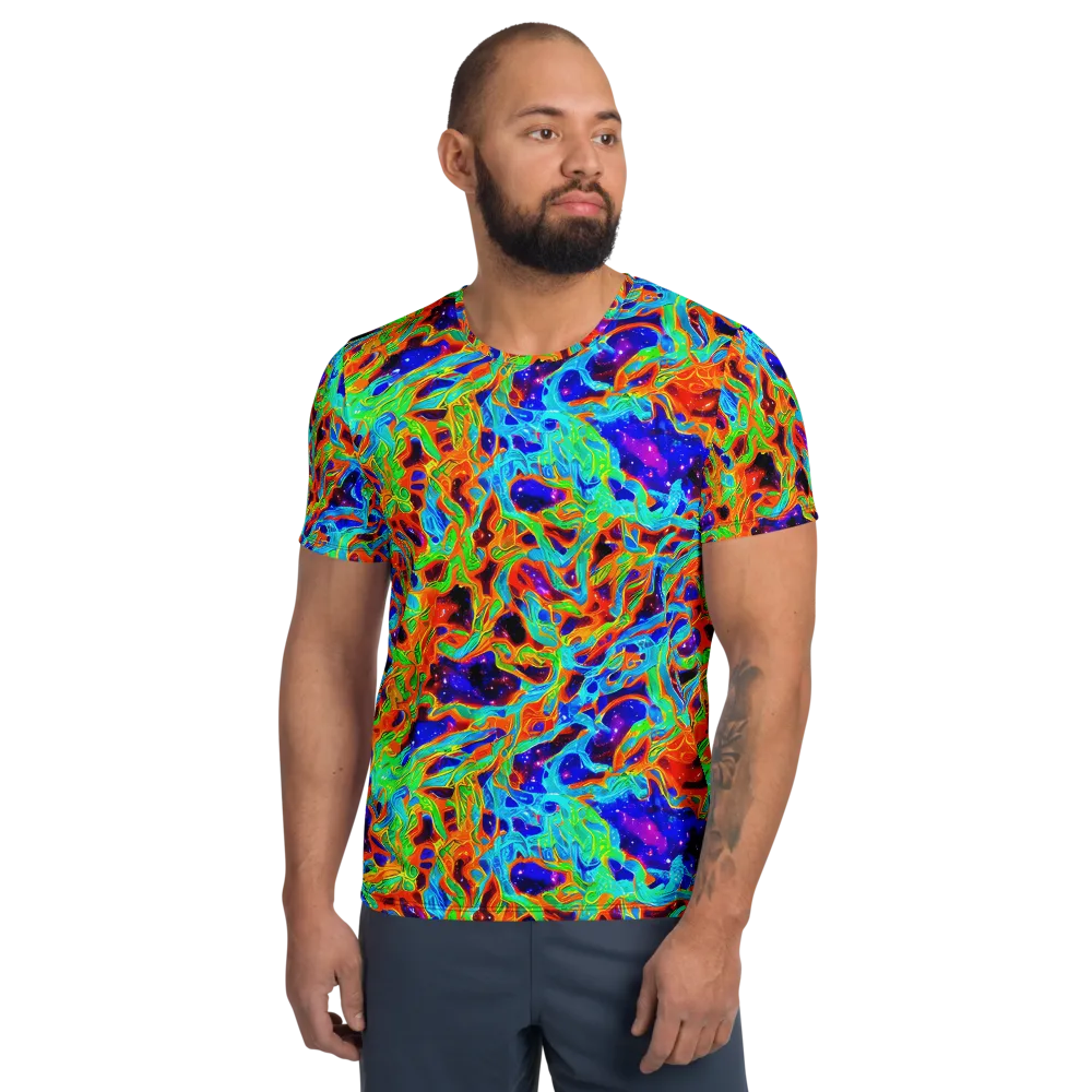 Inferno Galaxy on Men's Athletic T-Shirt — Front