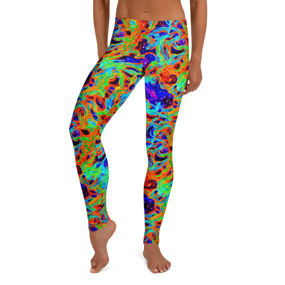 Inferno Galaxy on Leggings — Front