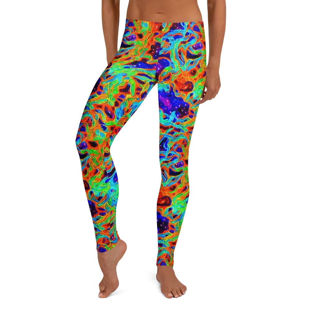 Inferno Galaxy on Leggings — Front