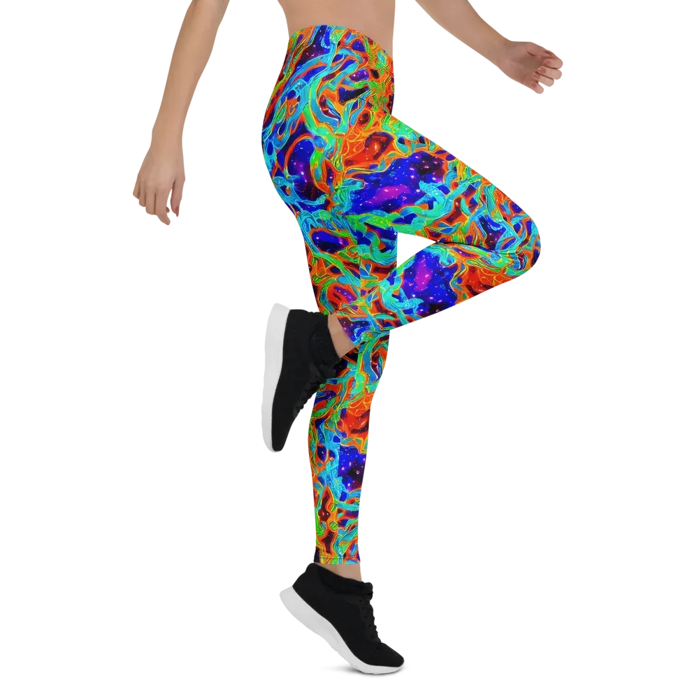 Inferno Galaxy on Leggings — Right