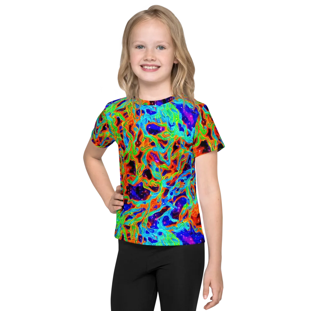 Inferno Galaxy on Kids Crew Neck T-Shirt — Front