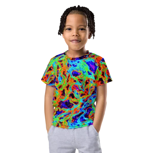 Inferno Galaxy on a Kids Crew Neck T-Shirt