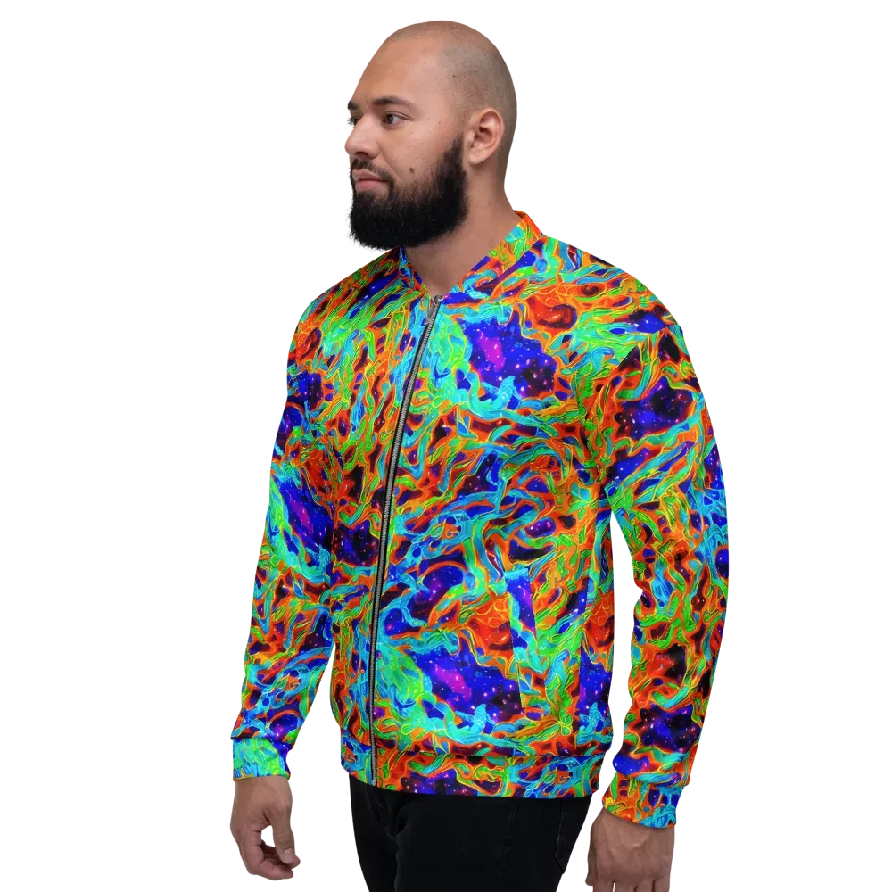 Inferno Galaxy on Bomber Jacket — Left