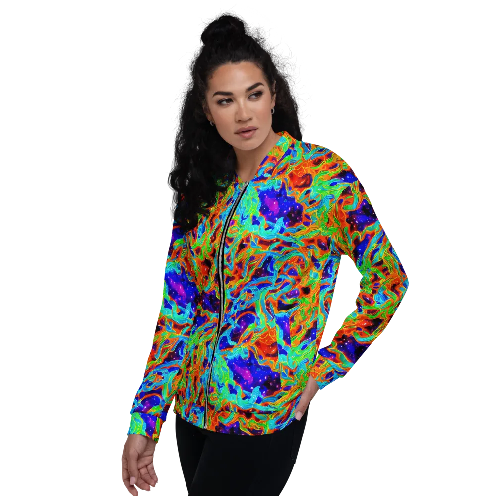 Inferno Galaxy on Bomber Jacket — Left
