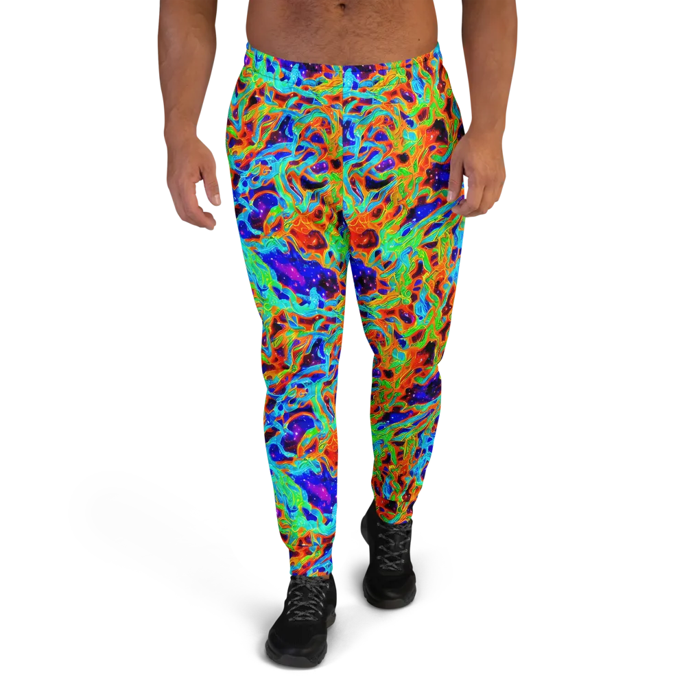 Inferno Galaxy on Men's Joggers — Front