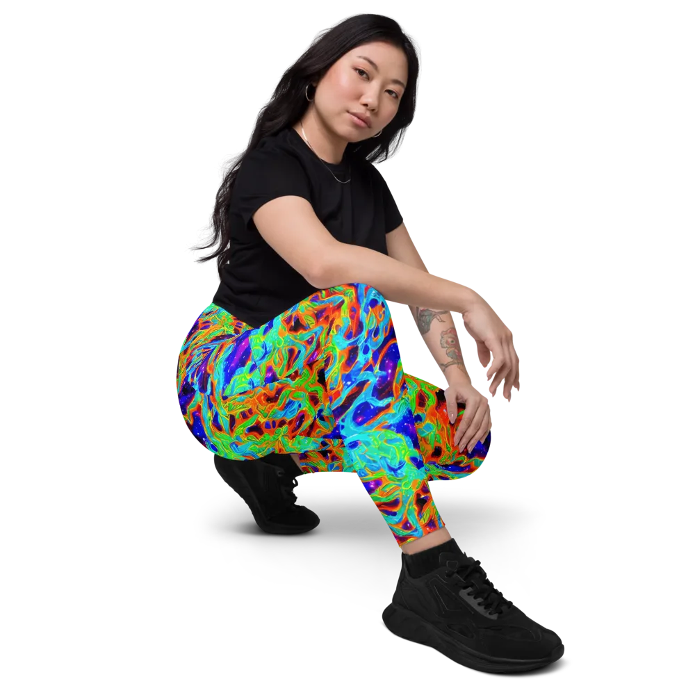 Inferno Galaxy on Leggings with Pockets — Right Front