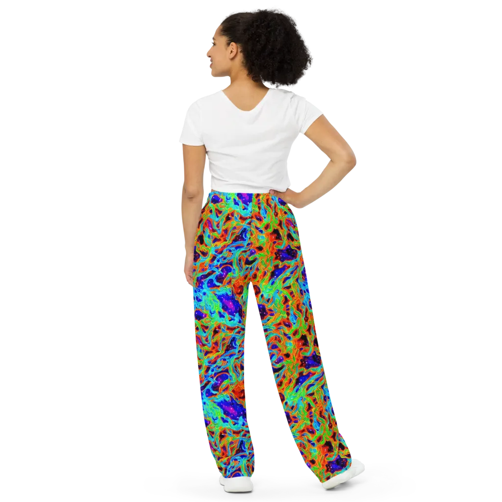 Inferno Galaxy on Wide-Leg Pants — Back