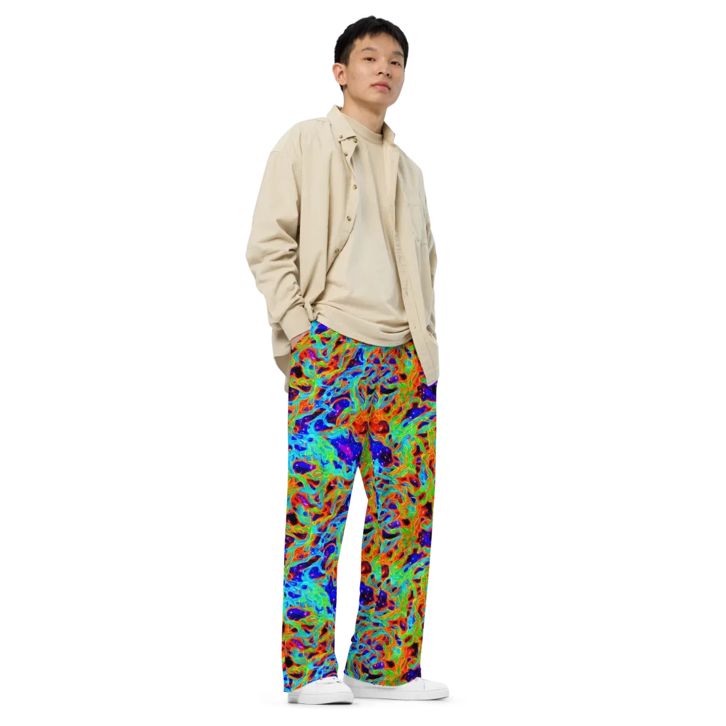 Inferno Galaxy on Wide-Leg Pants — Right Front