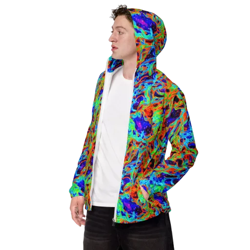 Inferno Galaxy on a Men's Windbreaker