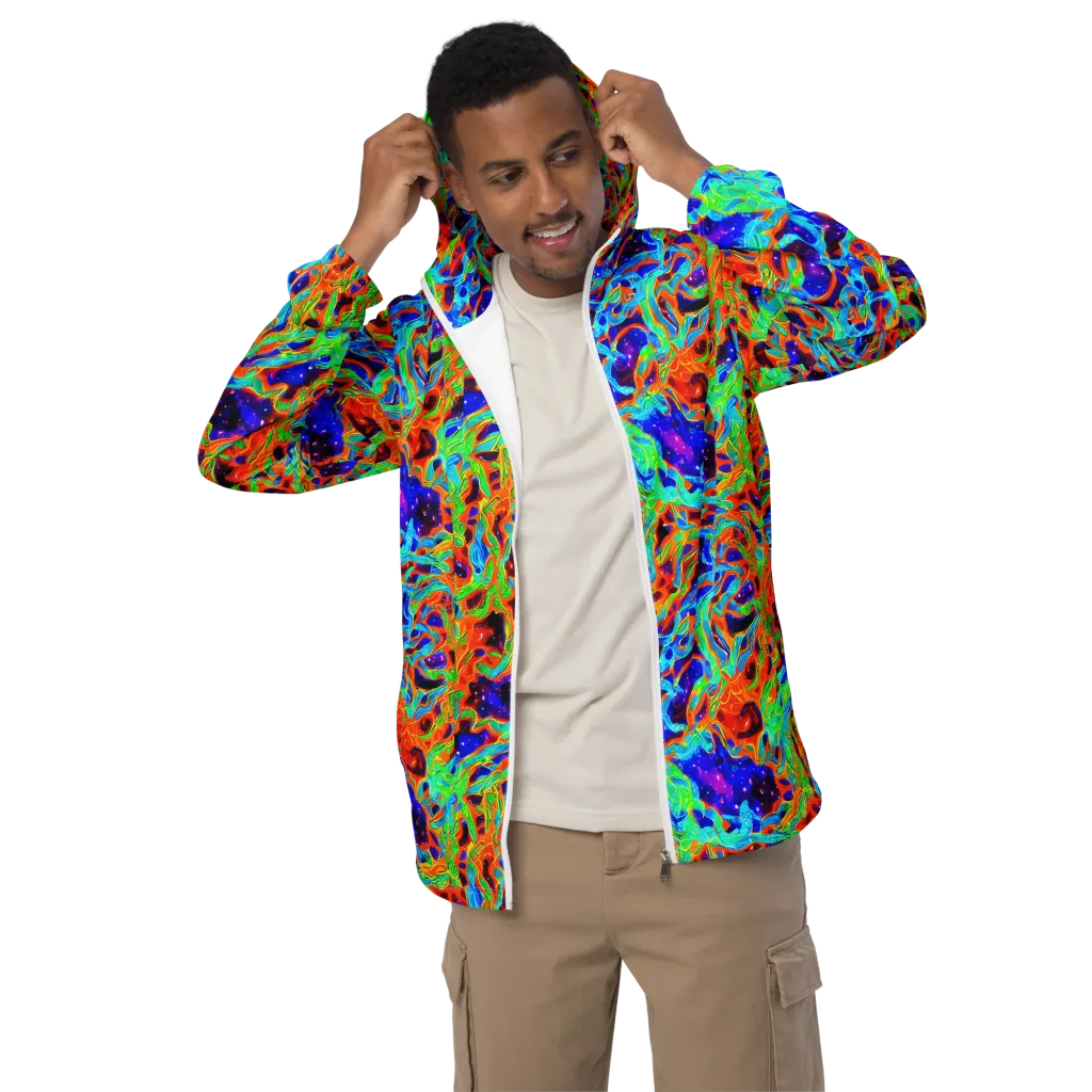 Inferno Galaxy on Men's Windbreaker — Front