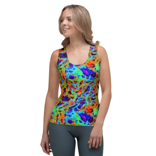 Inferno Galaxy on a Women's Tank Top
