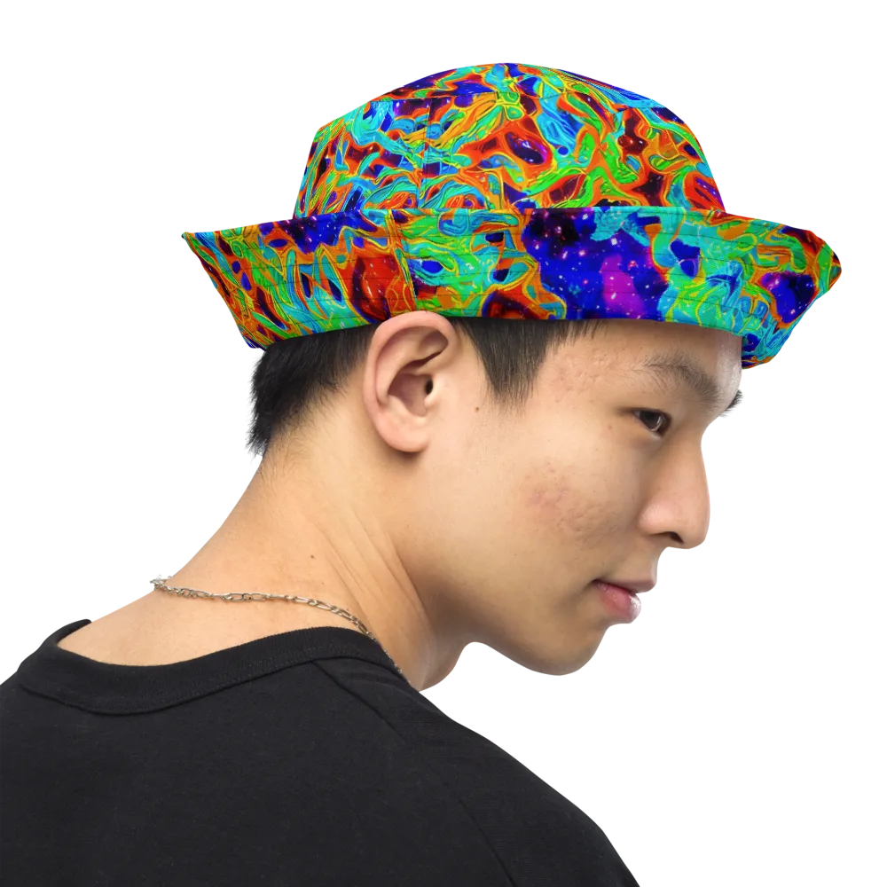 Inferno Galaxy on Reversible Bucket Hat — Right Outside