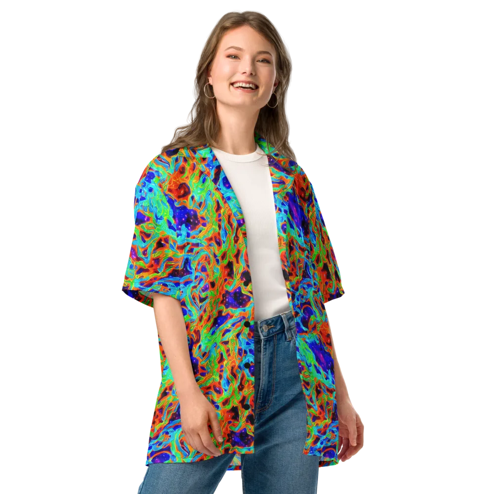 Inferno Galaxy on Button Shirt — Front