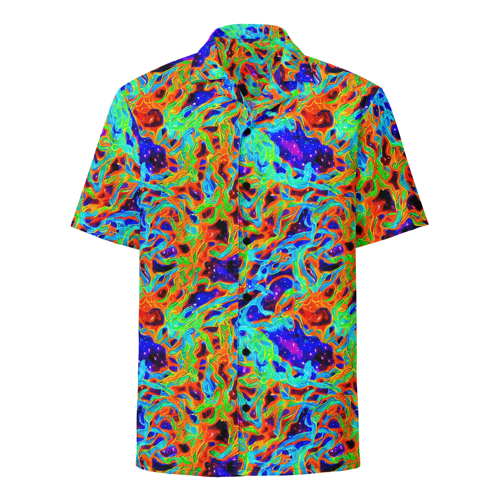 Inferno Galaxy on Button Shirt — Front