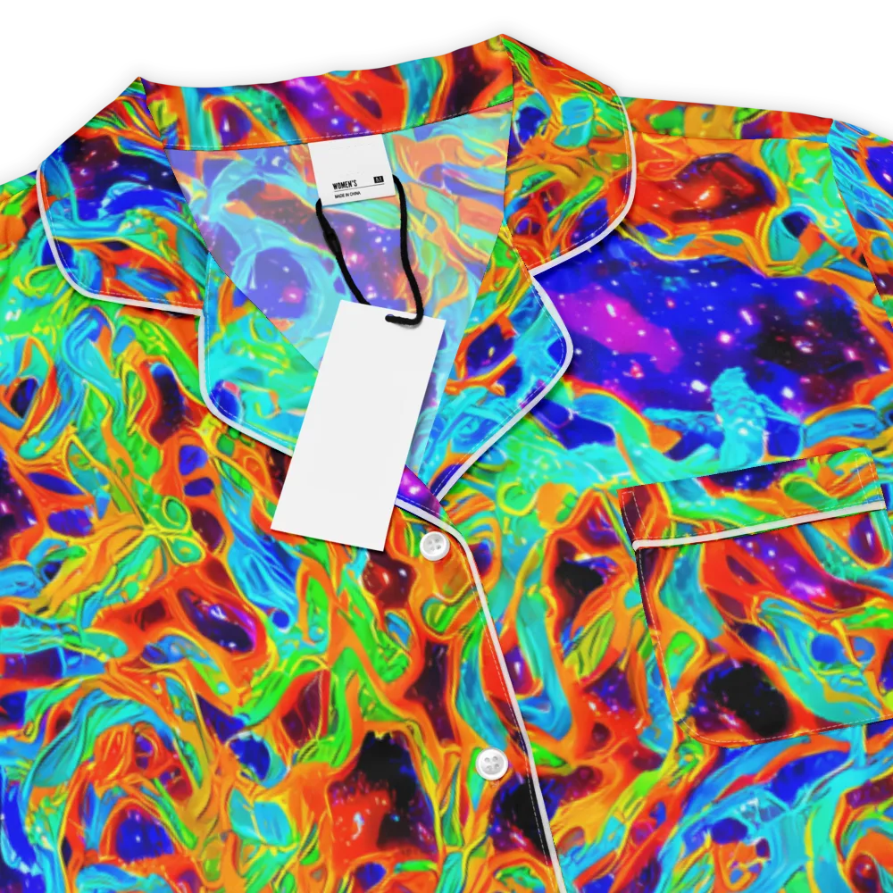 Inferno Galaxy on Women's Short Sleeve Pajama Top — Product details