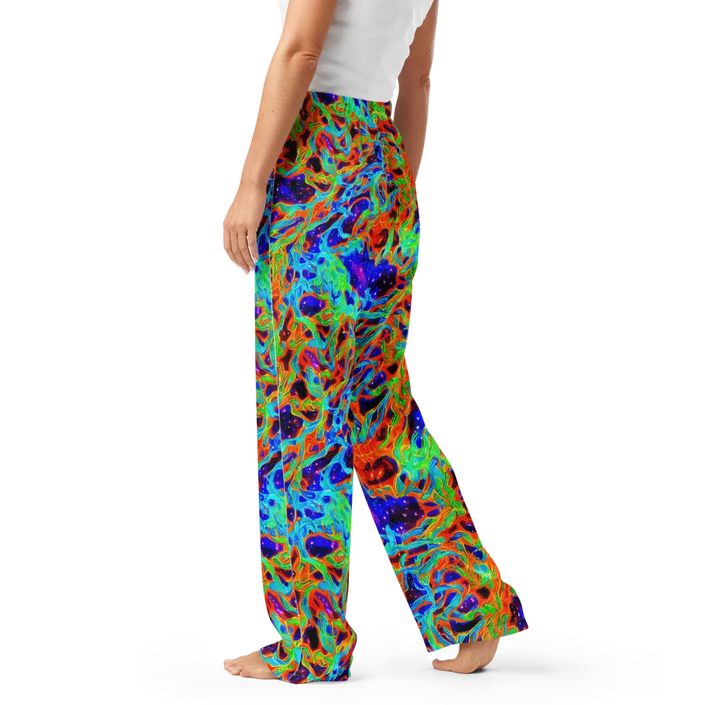 Inferno Galaxy on Women's Pajama Pants — Left