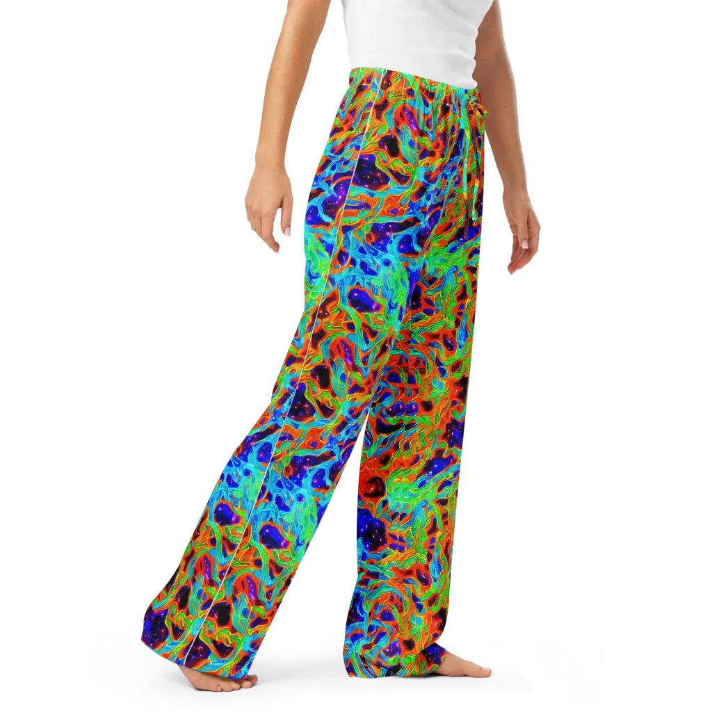 Inferno Galaxy on Women's Pajama Pants — Right Front