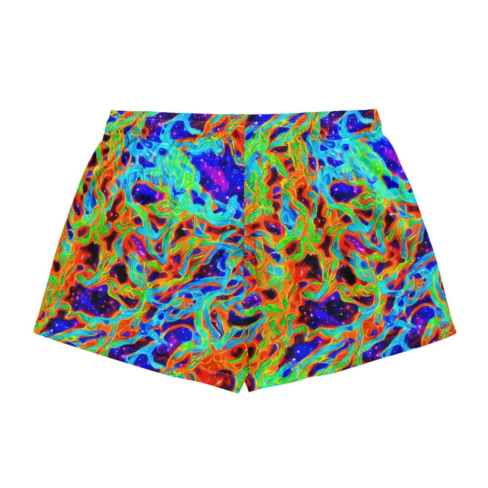 Inferno Galaxy on Women's Pajama Shorts — Back