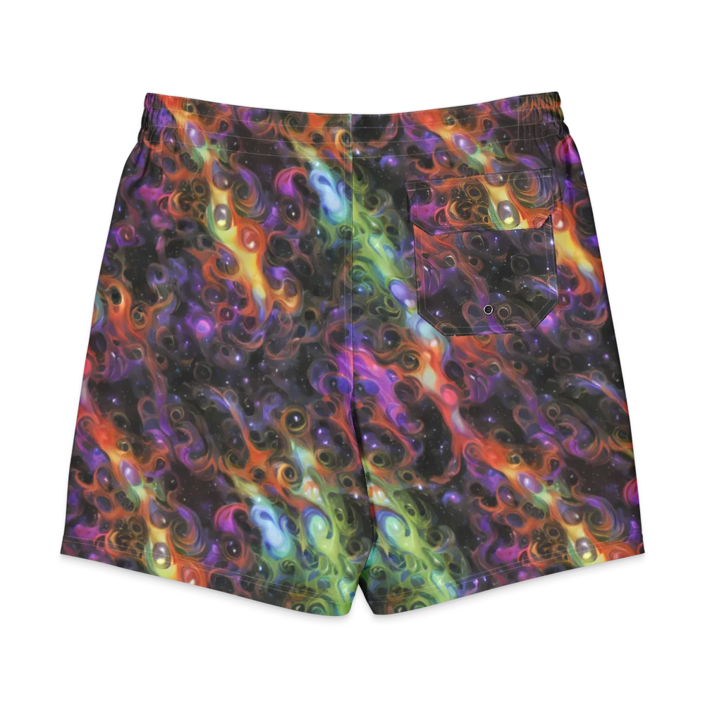 Galactic Gouache on Men's Board Shorts — Back
