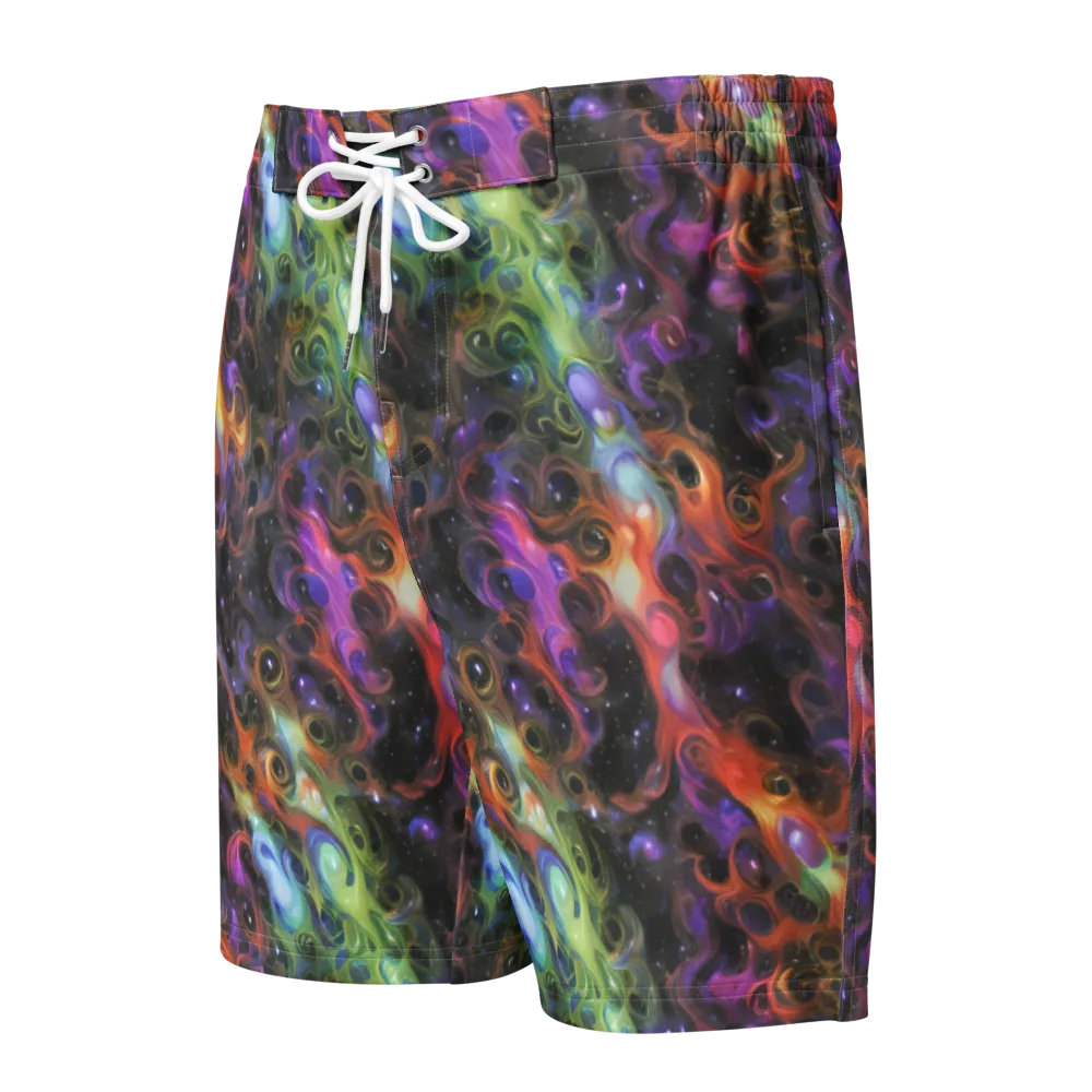 Galactic Gouache on Men's Board Shorts — Front