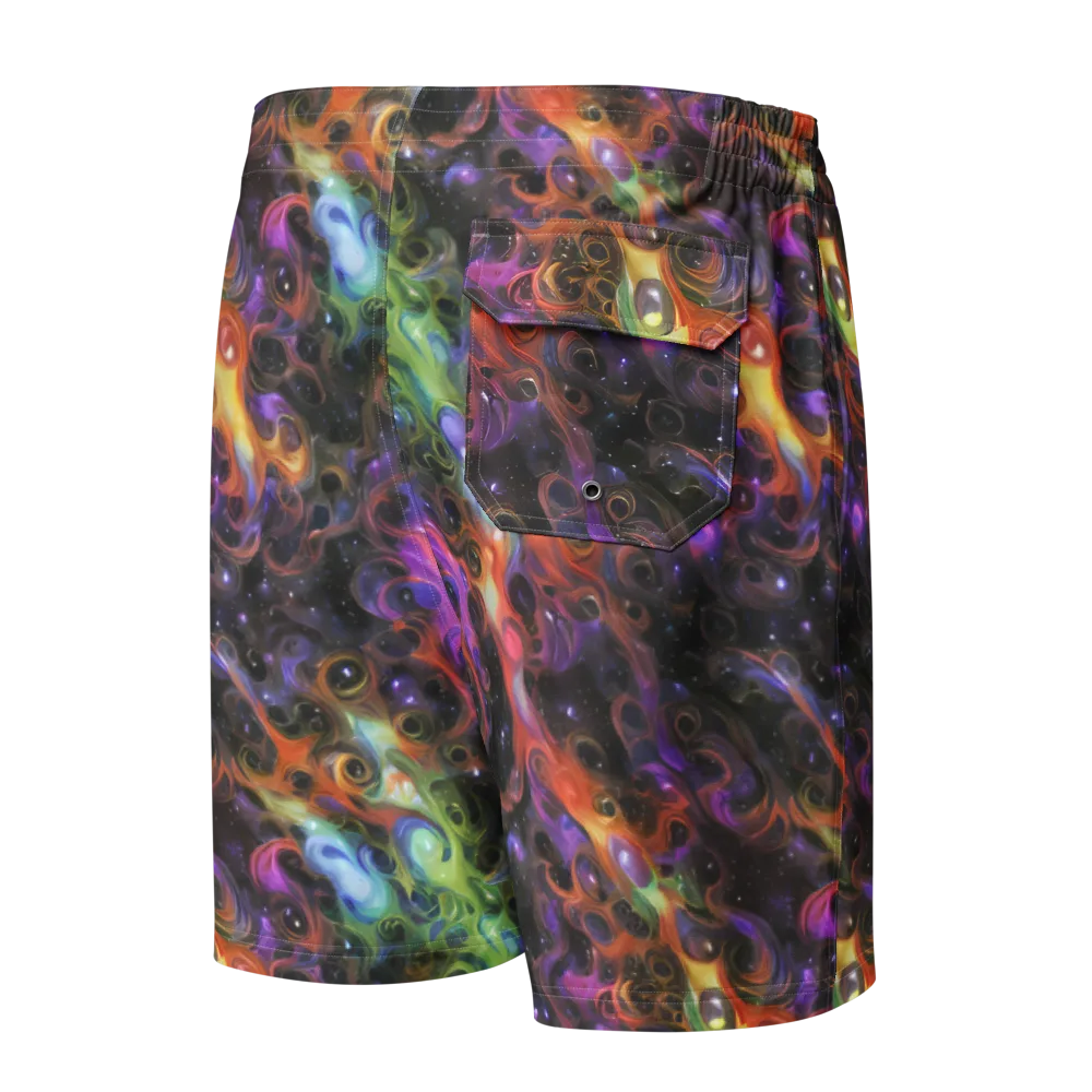 Galactic Gouache on Men's Board Shorts — Back