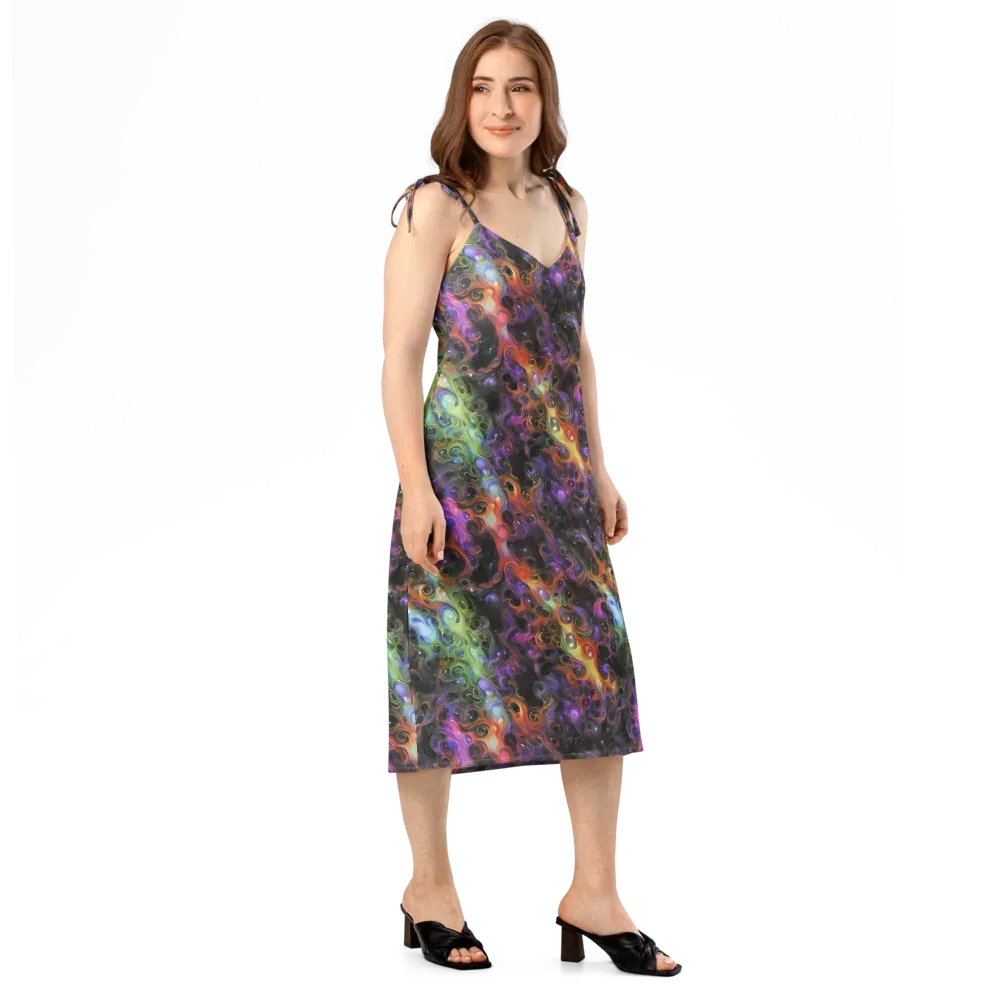 Galactic Gouache on Slip Dress — Right Front