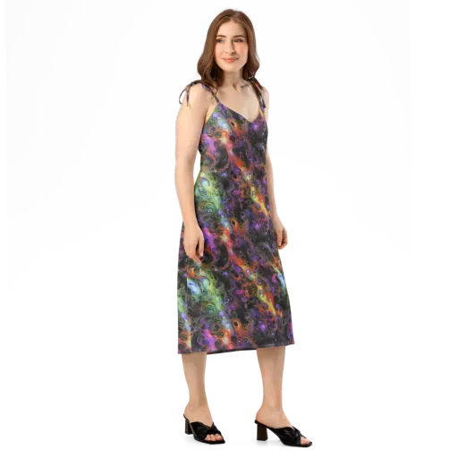 Galactic Gouache on a Slip Dress