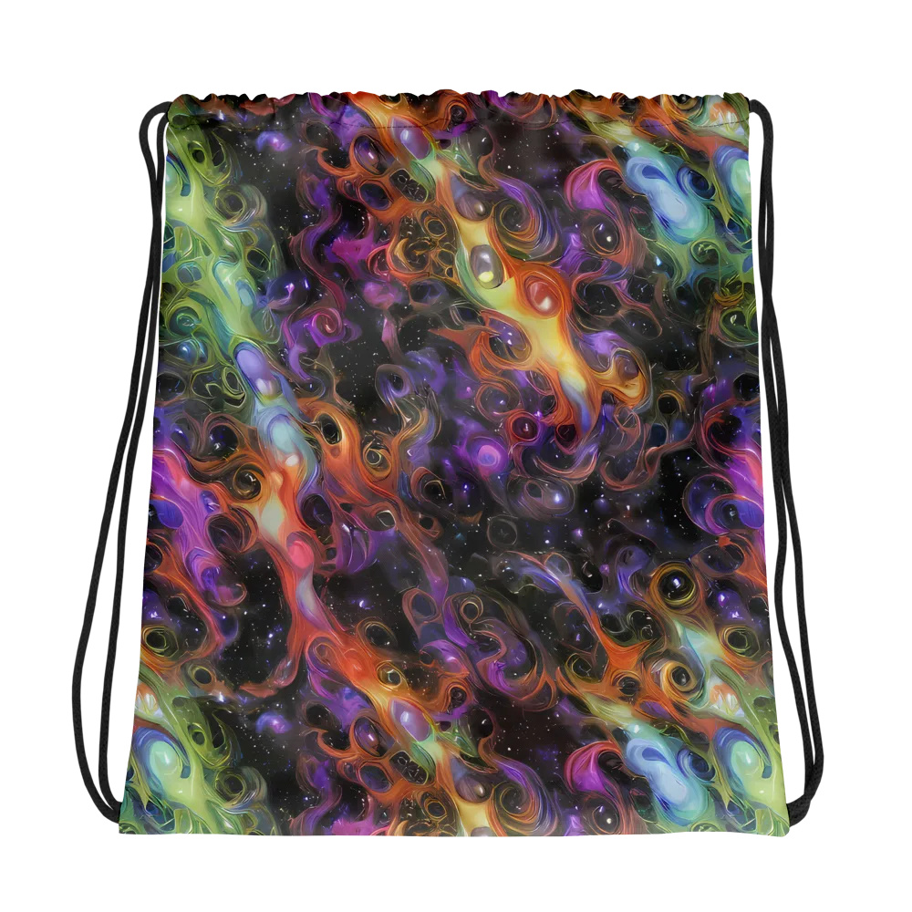 Galactic Gouache on Drawstring Bag — Photo