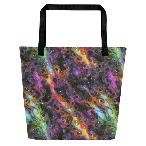 Galactic Gouache on a Large Tote Bag W/ Pocket