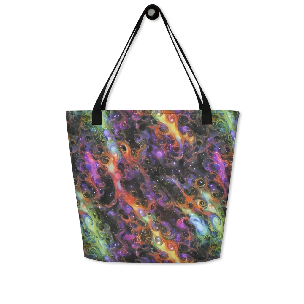 Galactic Gouache on Large Tote Bag W/ Pocket — Front