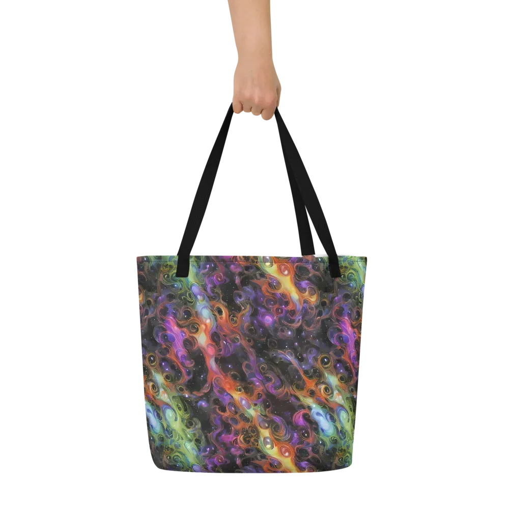 Galactic Gouache on Large Tote Bag W/ Pocket — Front