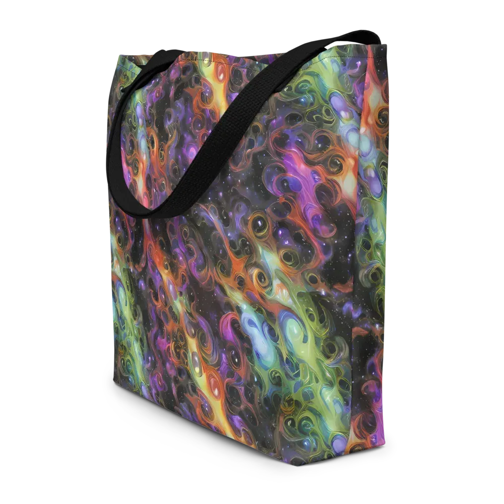 Galactic Gouache on Large Tote Bag W/ Pocket — Front
