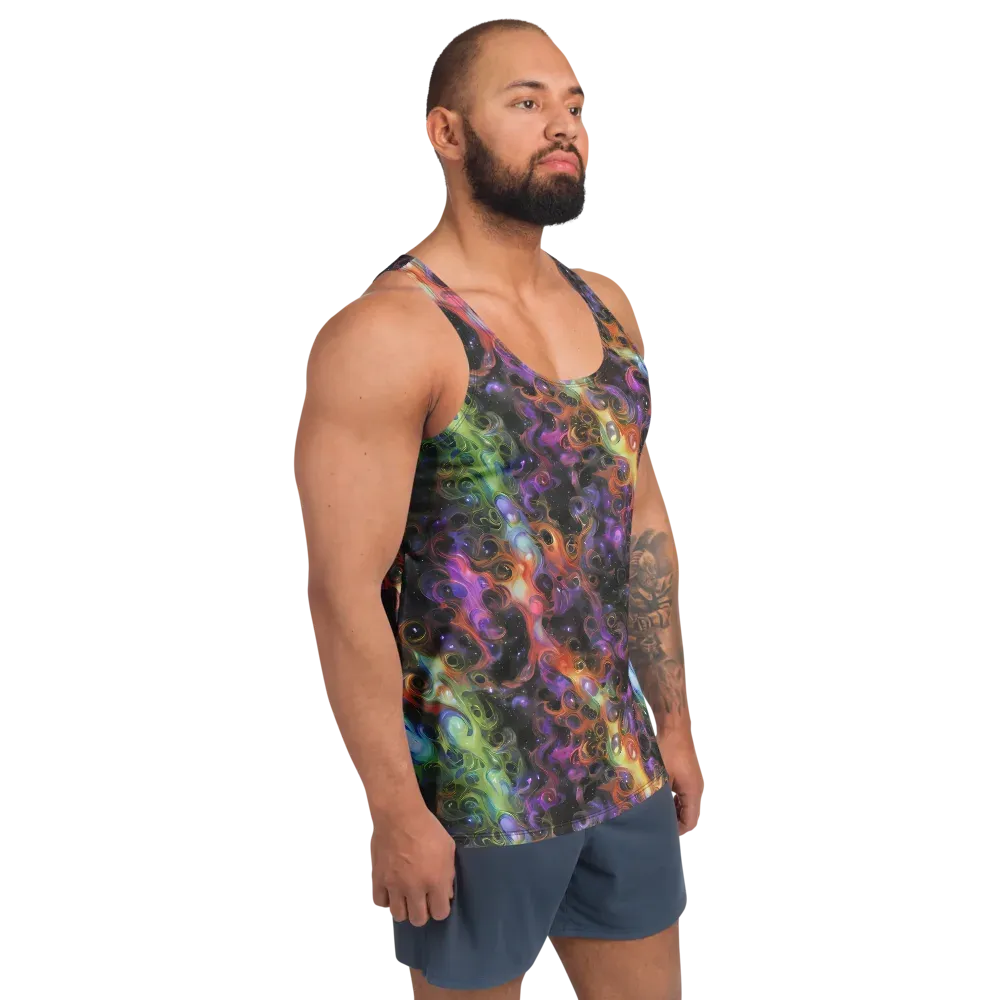 Galactic Gouache on Men's Tank Top — Right Front