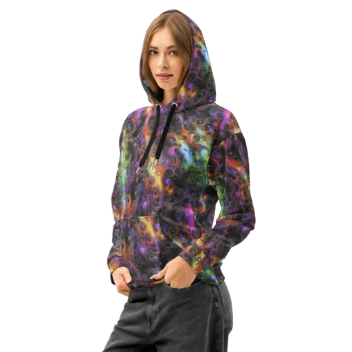 Galactic Gouache on a Cotton Hoodie