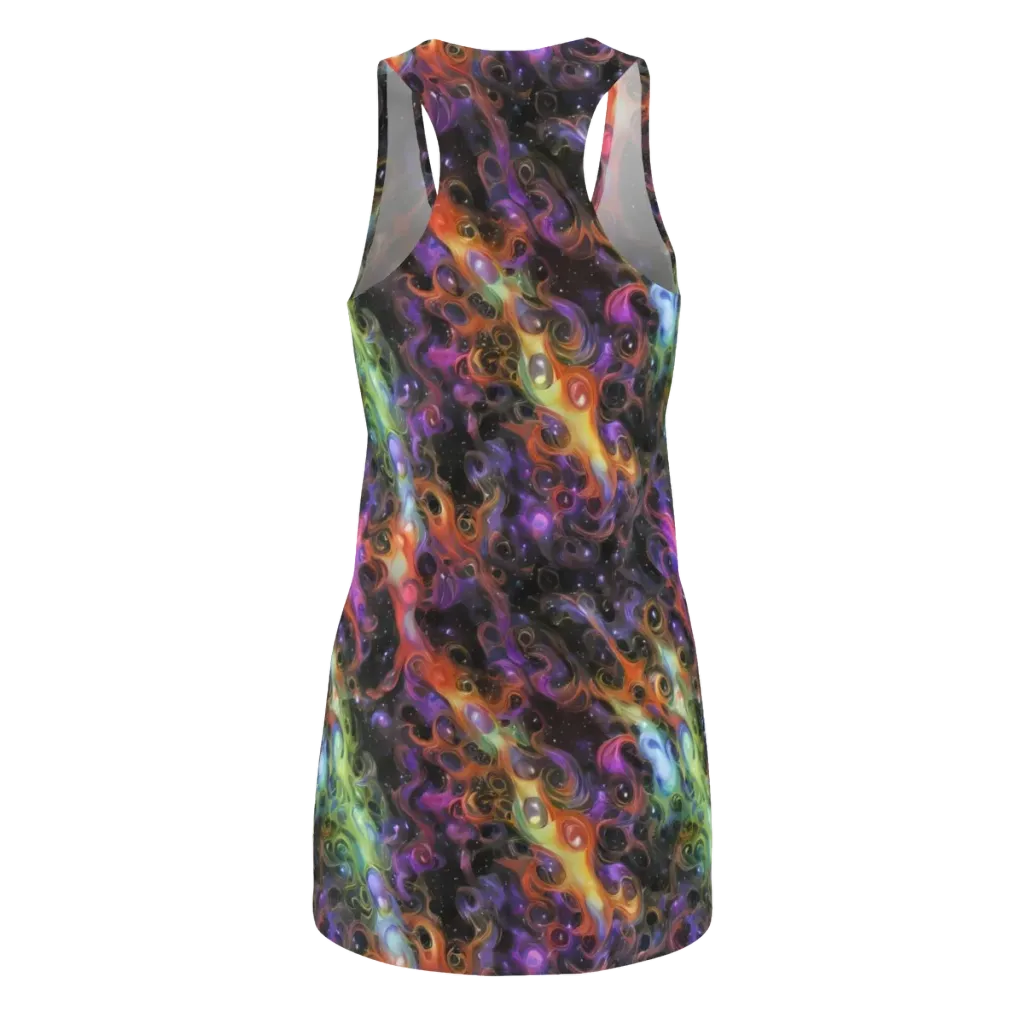 Galactic Gouache on Racerback Dress — Back