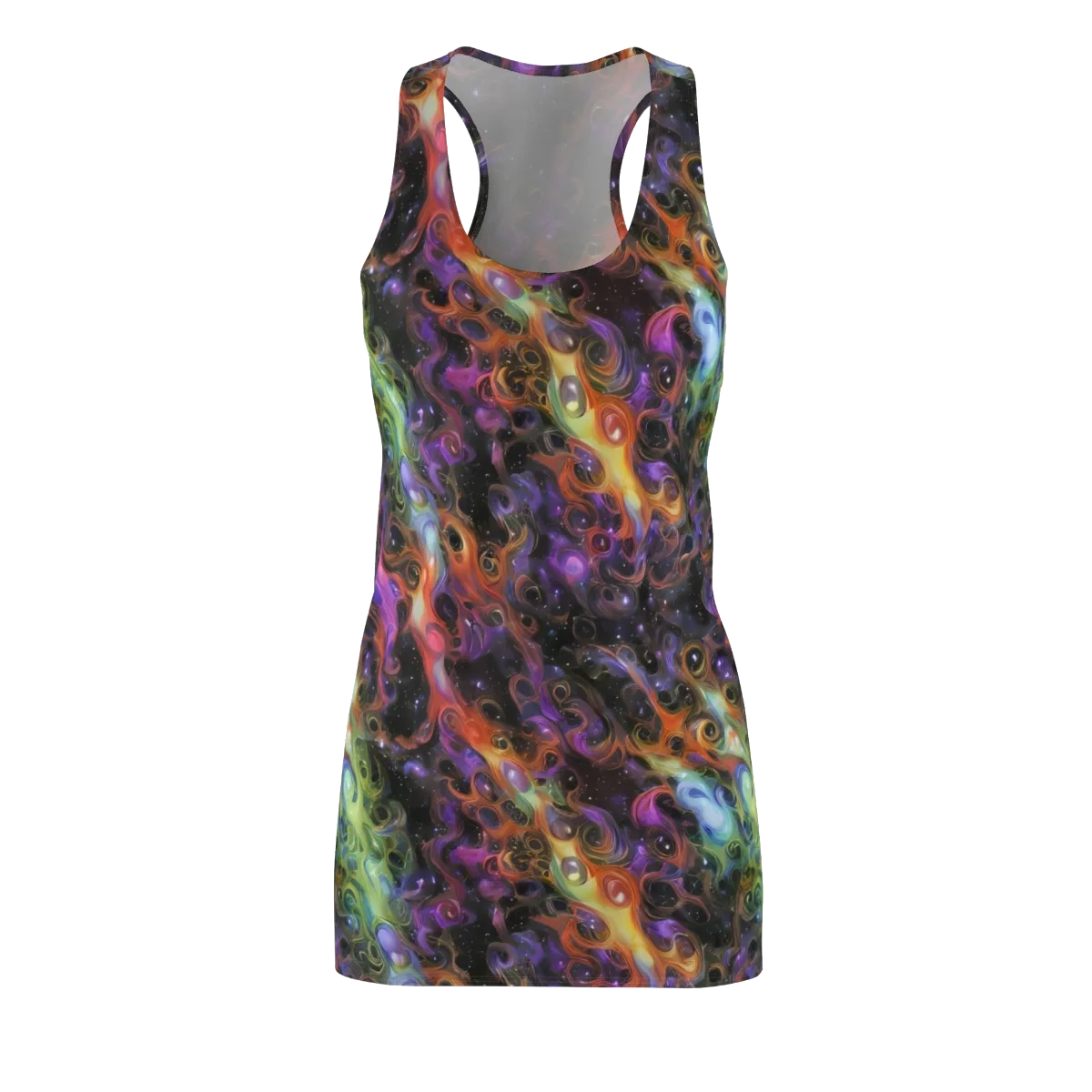 Galactic Gouache on Racerback Dress — Front