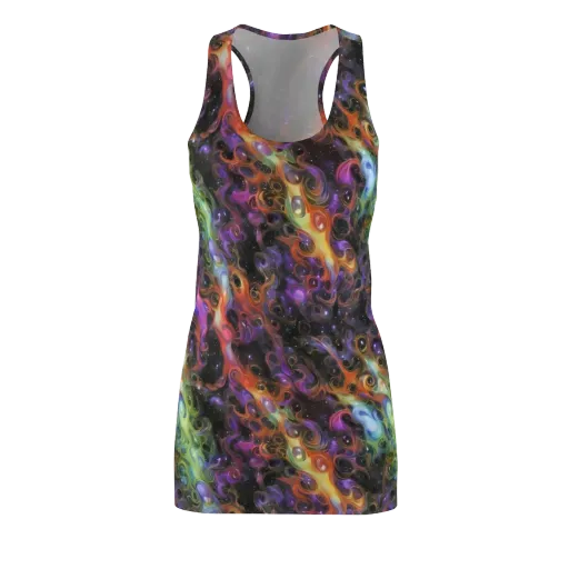 Galactic Gouache on a Racerback Dress