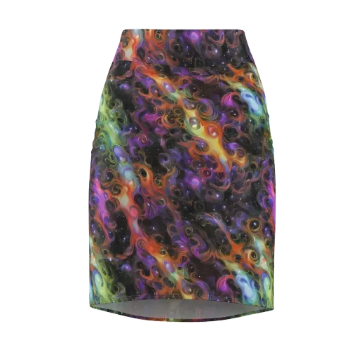 Galactic Gouache on a Pencil Skirt