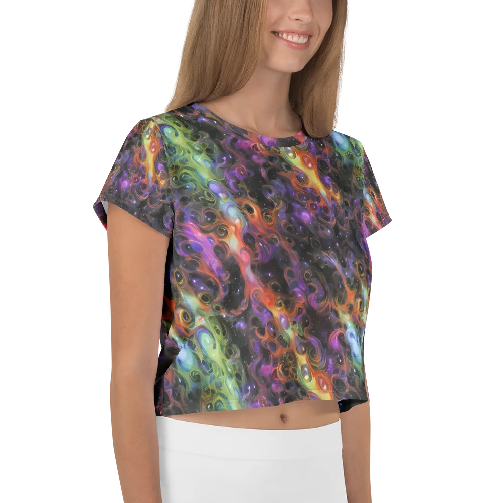Galactic Gouache on Crop Tee — Right