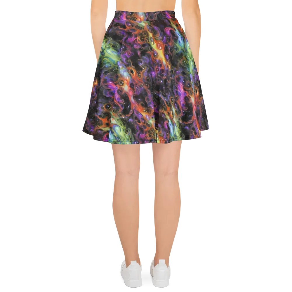 Galactic Gouache on Skater Skirt — Back