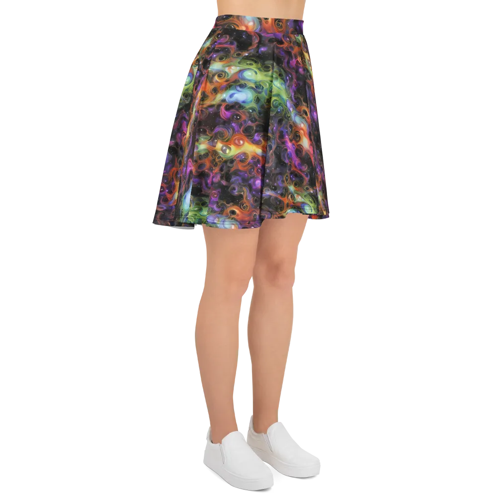 Galactic Gouache on Skater Skirt — Right