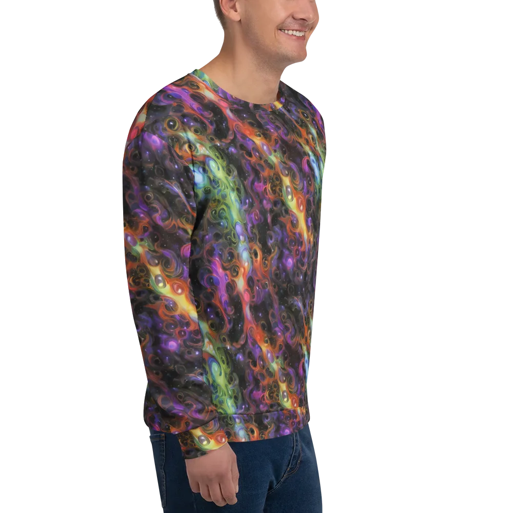 Galactic Gouache on Sweatshirt — Right Front