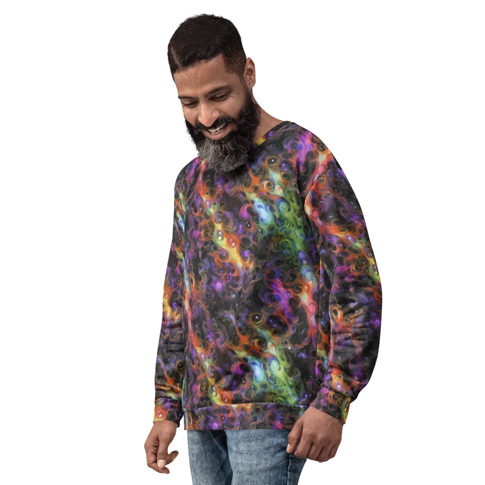 Galactic Gouache on Sweatshirt — Left Front