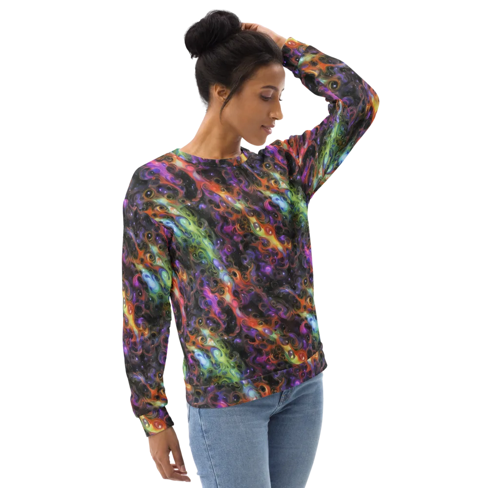 Galactic Gouache on Sweatshirt — Right Front